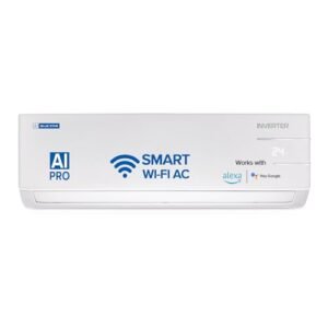 Blue Star 1 Ton 3 Star Smart Wi-Fi Inverter Split AC (Copper, Convertible 5 in 1 Cooling, Voice Command, Multi Sensors, Blue Fins, Self Diagnosis, 2024 Model, IE312YNUS, White)