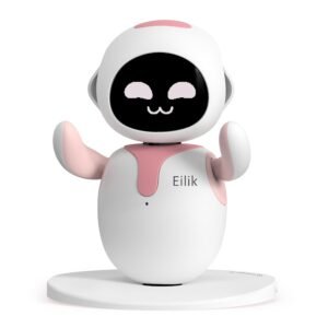 ENERGIZE LAB Eilik - Cute Electronic Cute Robot Pets Toys With Intelligent And Interactive | Abundant Emotions, Idle Animations, Mini-Games | Desk Decoration, Unique, Companion For Kids, Girls & Boys