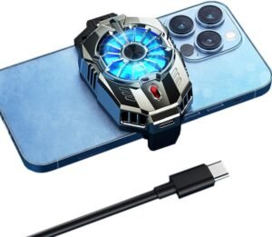 Sounce Phone Cooler Gaming Fan, Led Gaming Mobile Cooler Fan With Two Cooling Speeds & RGB Lights, Mobile Phone Radiator Fan for iPhone, Smartphones from 4.5-7 in, Cooling Fan for Live Streamingng