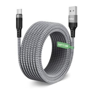 Verilux Type C Charging Cable 62W 3.1A Fast Charging Cable 10Ft Long Type C Charging