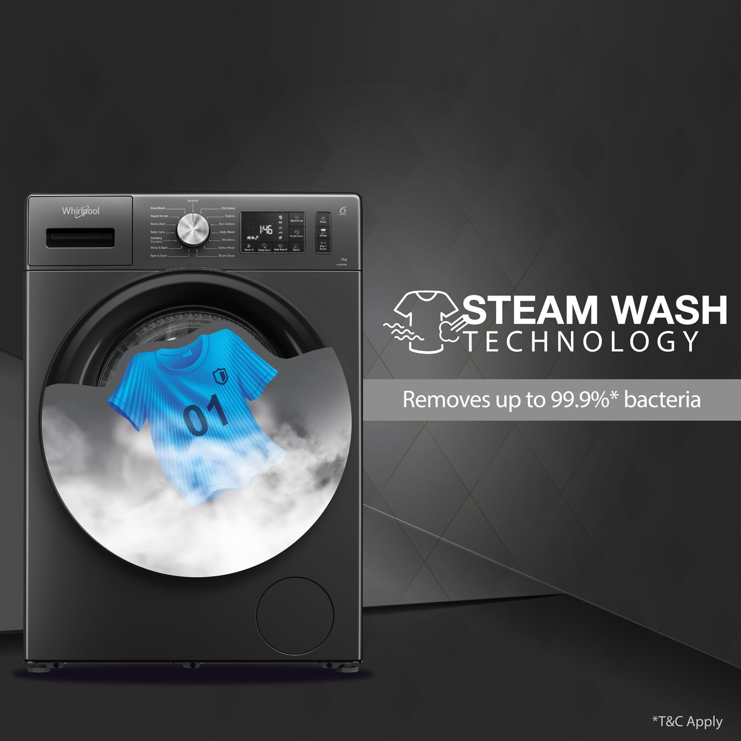 Whirlpool 7 Kg 5 Star Inverter Front Load Washing Machine - Image 8