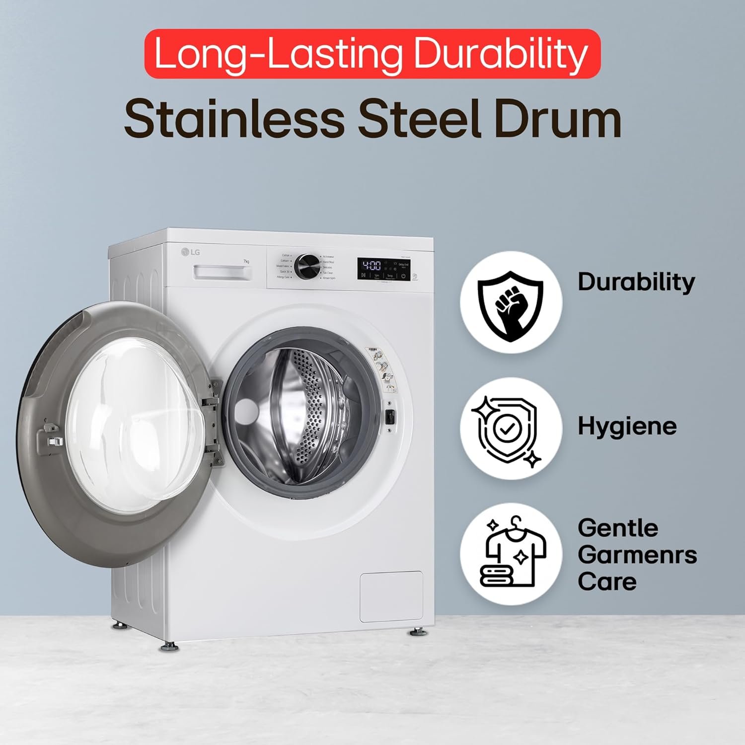 LG Smart Choice, 7 Kg, 5 Star, Steam, Inverter Direct Drive Technology - Image 5