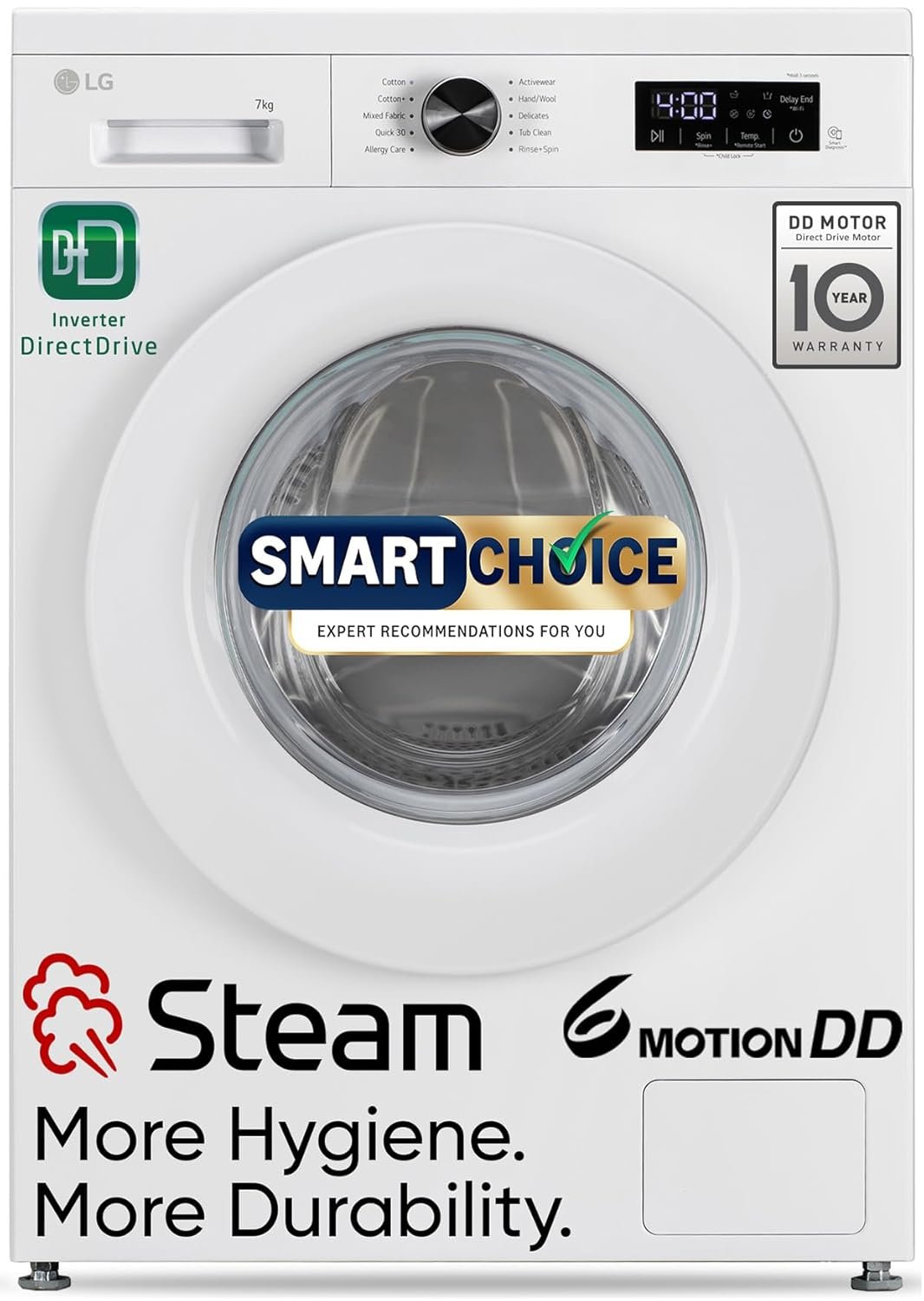 LG Smart Choice, 7 Kg, 5 Star, Steam, Inverter Direct Drive Technology