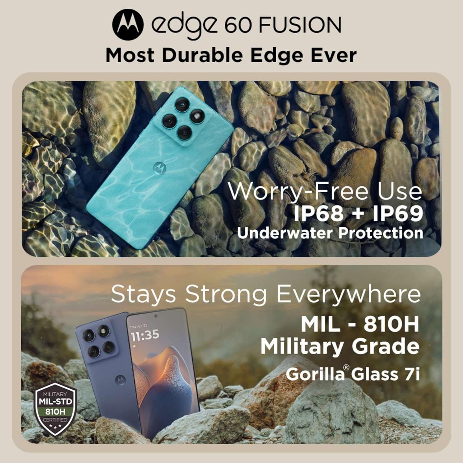 Motorola Edge 60 Fusion 5G (Pantone Zephyr, 8GB RAM, 128GB Storage) - Image 9