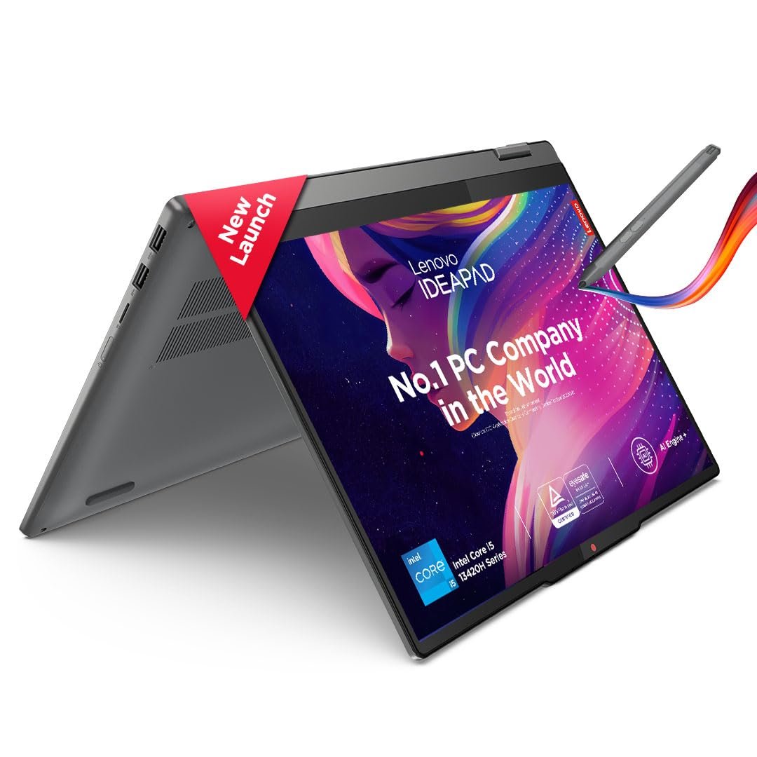 Lenovo Smartchoice Ideapad 5 2-in-1 13th Gen Intel Core i5-13420H (16GB RAM/512GB SSD/1.6kg), 83KX0059IN Laptop