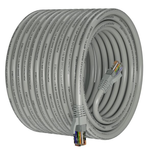 Portronics NetX20 CAT-6 Ethernet Cable 20M, RJ45 to RJ45 LAN Cable