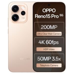Oppo Reno15Pro 5G (Sunset Gold 12GB RAM, 256GB Storage)