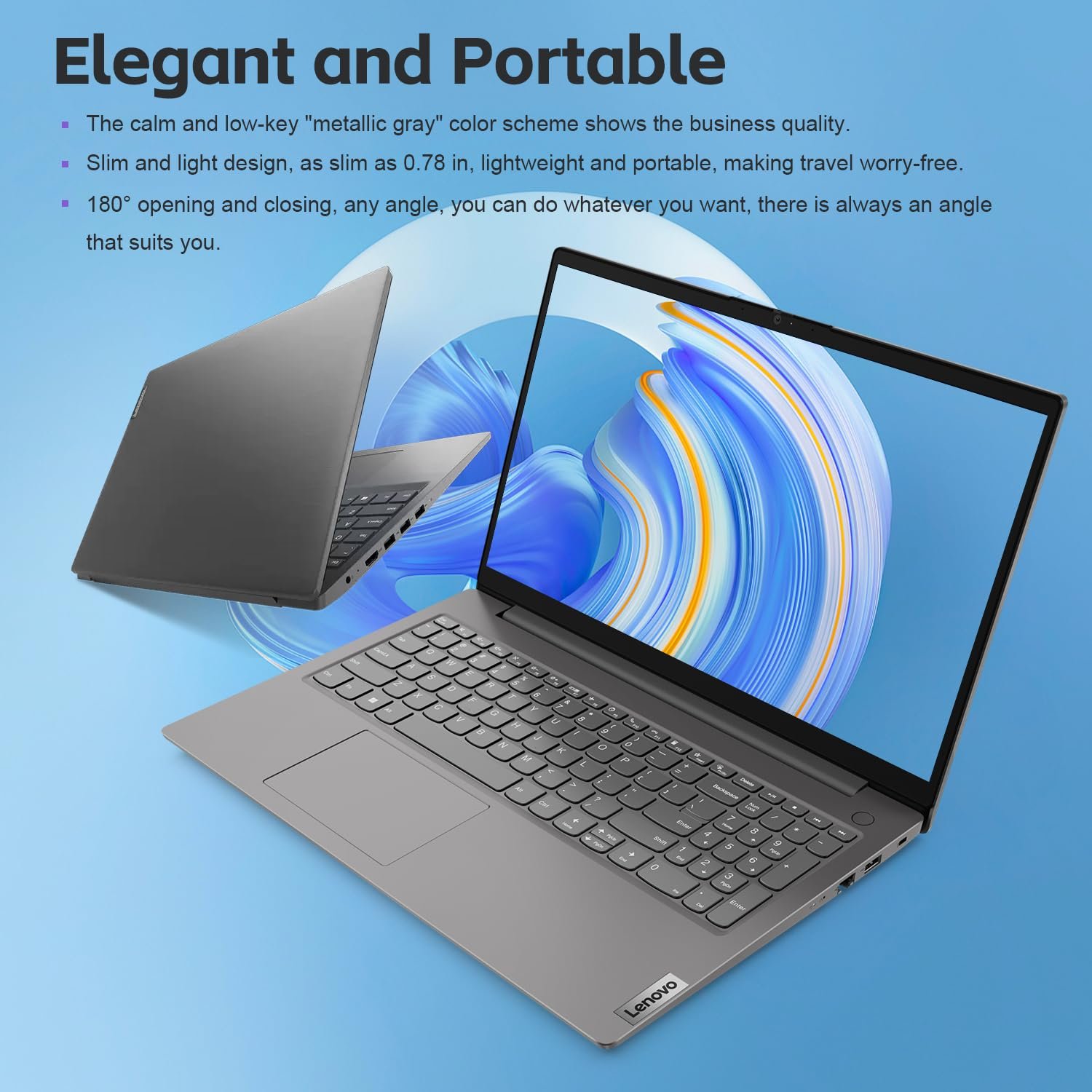 Lenovo V15 Essential Laptop | Intel Core i7-1255U Processor | 24GB RAM | 1TB PCIe SSD - Image 3