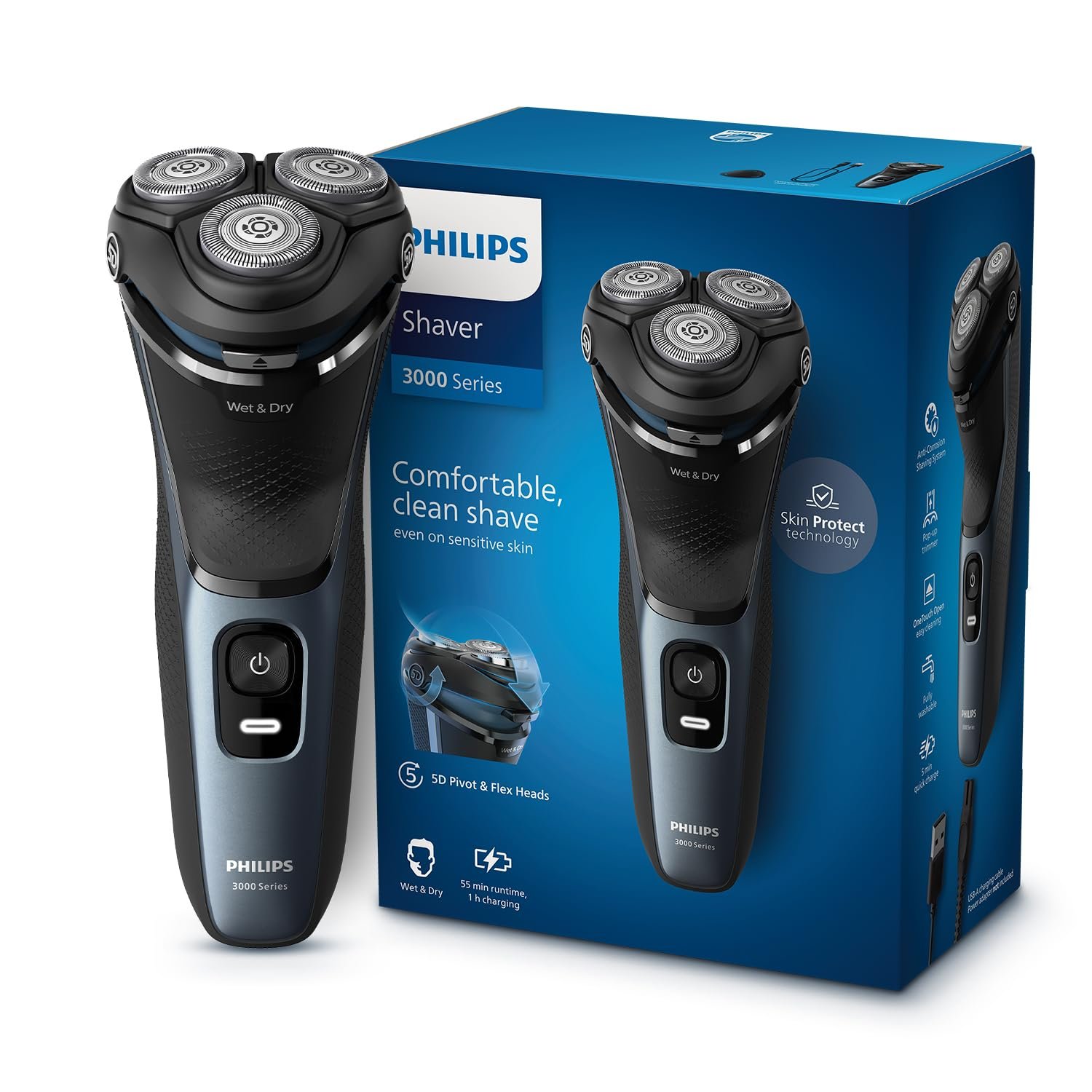 Philips Electric Shaver For Men ,S3144/03 , Black