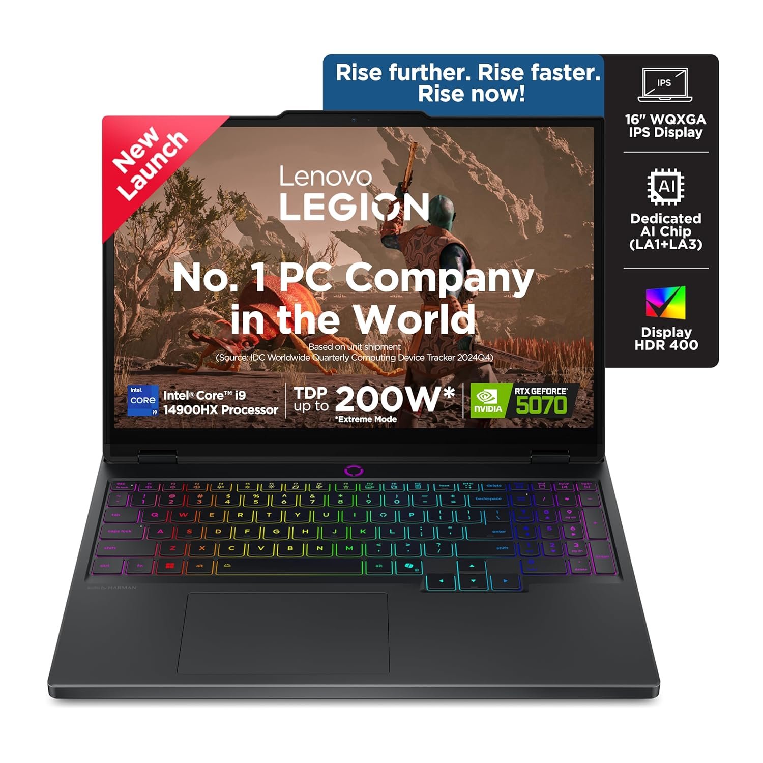 Lenovo Legion Pro 5 2025 Intel Core i9-14900HX | NVIDIA RTX 5070 8GB (32GB RAM/1TB SSD/WQXGA IPS/240Hz/16 (40.6cm)/Windows 11/Office 2024+AI Now/Black/2.4Kg)