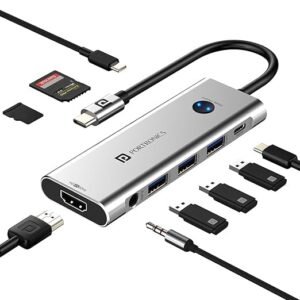 Portronics Mport One USB C Hub Dock (9-in-1) with 4K 60Hz HDMI