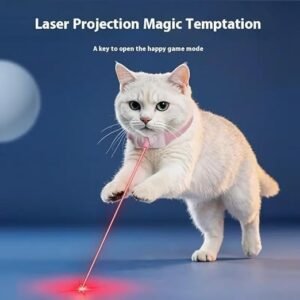 Wearable Cat Collar Laser Toy with Rotating Automatic Pointer