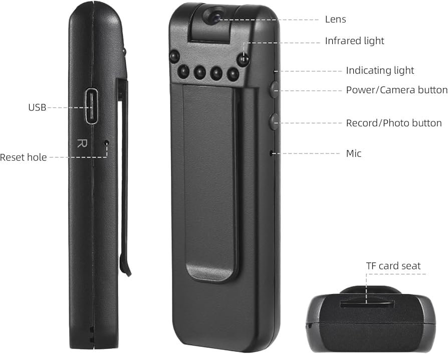 2MP WiFi Mini Pocket Camera 1080P Full HD Wearable Body Cam with Audio & Video - Image 2