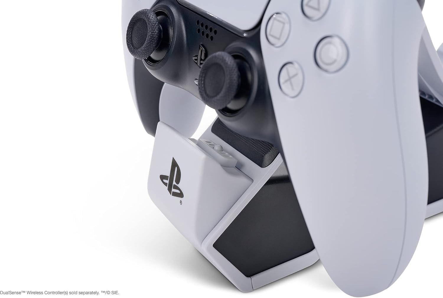 PowerA Twin Charging Station for PS5 DualSense and DualSense Edge Wireless Controllers, AC Adaptor Included, with LED Indicator, Vertical Dual Controller Fast Charging Dock (Officially Licensed) - Image 5
