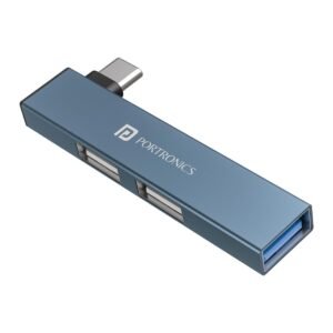 Portronics Mport Mino C USB Dock High Speed 3-Port USB 2.0, Aluminium Alloy Body