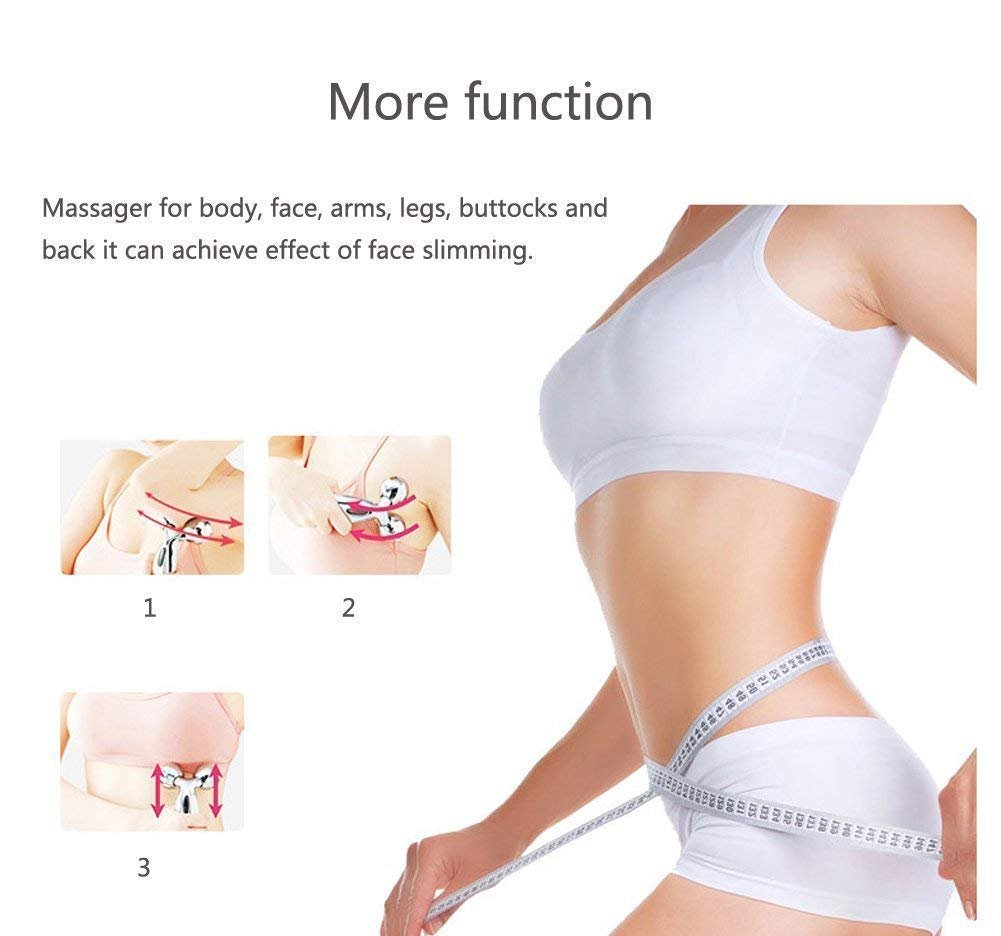 R A PRODUCTS RAPO Manual Roller 3D Y Shape Massager 360 Rotate Full Body Massage For Face Lifting Wrinkle Remover - Image 6