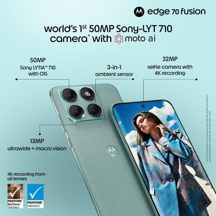 Motorola Edge 70 Fusion 5G (Pantone Blue Surf, 8GB RAM, 256GB Storage) - Image 12