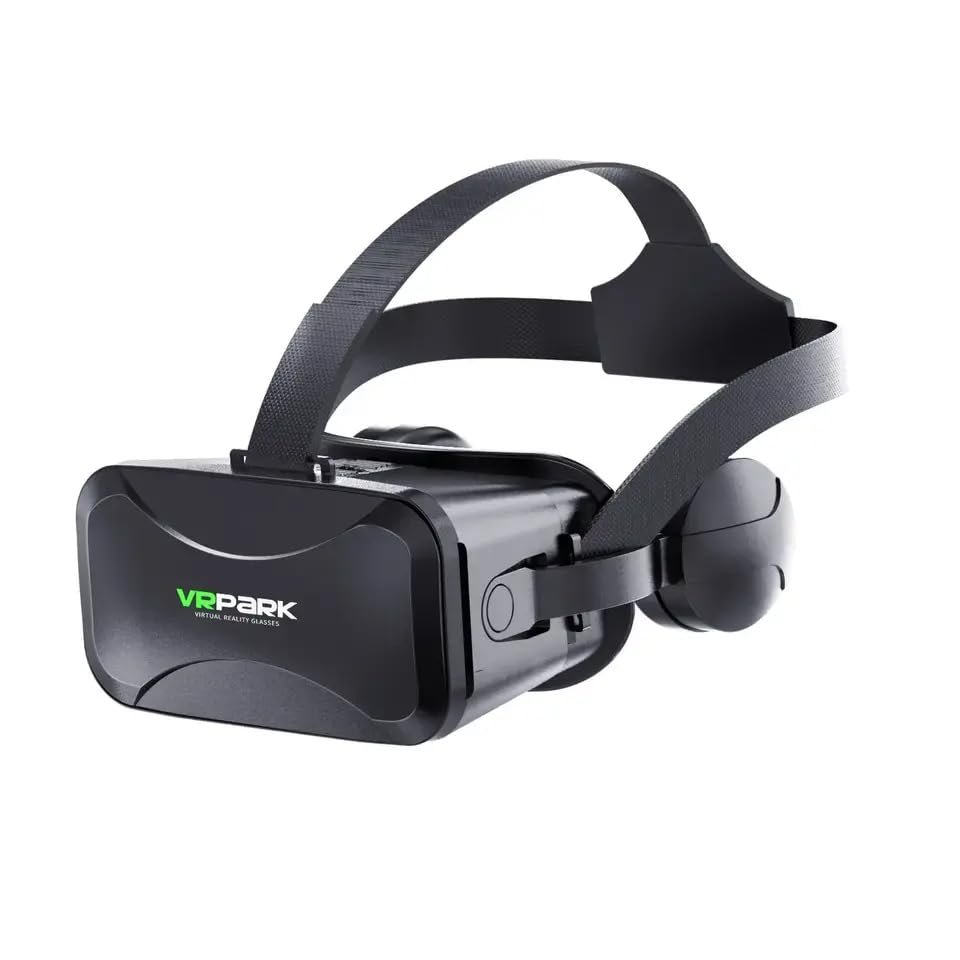 3D VR Headset with Built in Adjustable Headphones Virtual Reality Glasses
