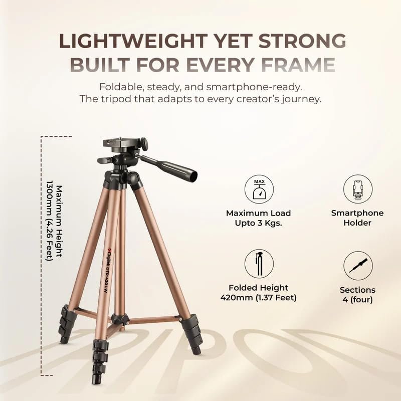 Digitek (DTR 420LW) Tripod for Camera & Smartphone with Holder - Image 4