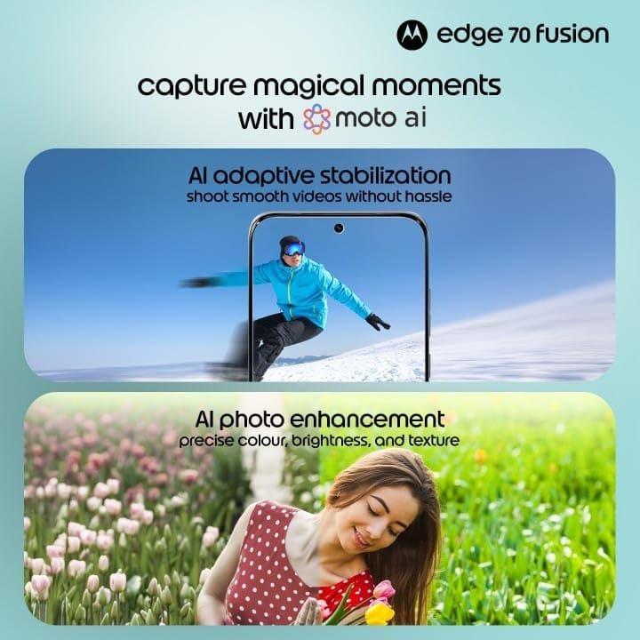 Motorola Edge 70 Fusion 5G (Pantone Blue Surf, 8GB RAM, 256GB Storage) - Image 13