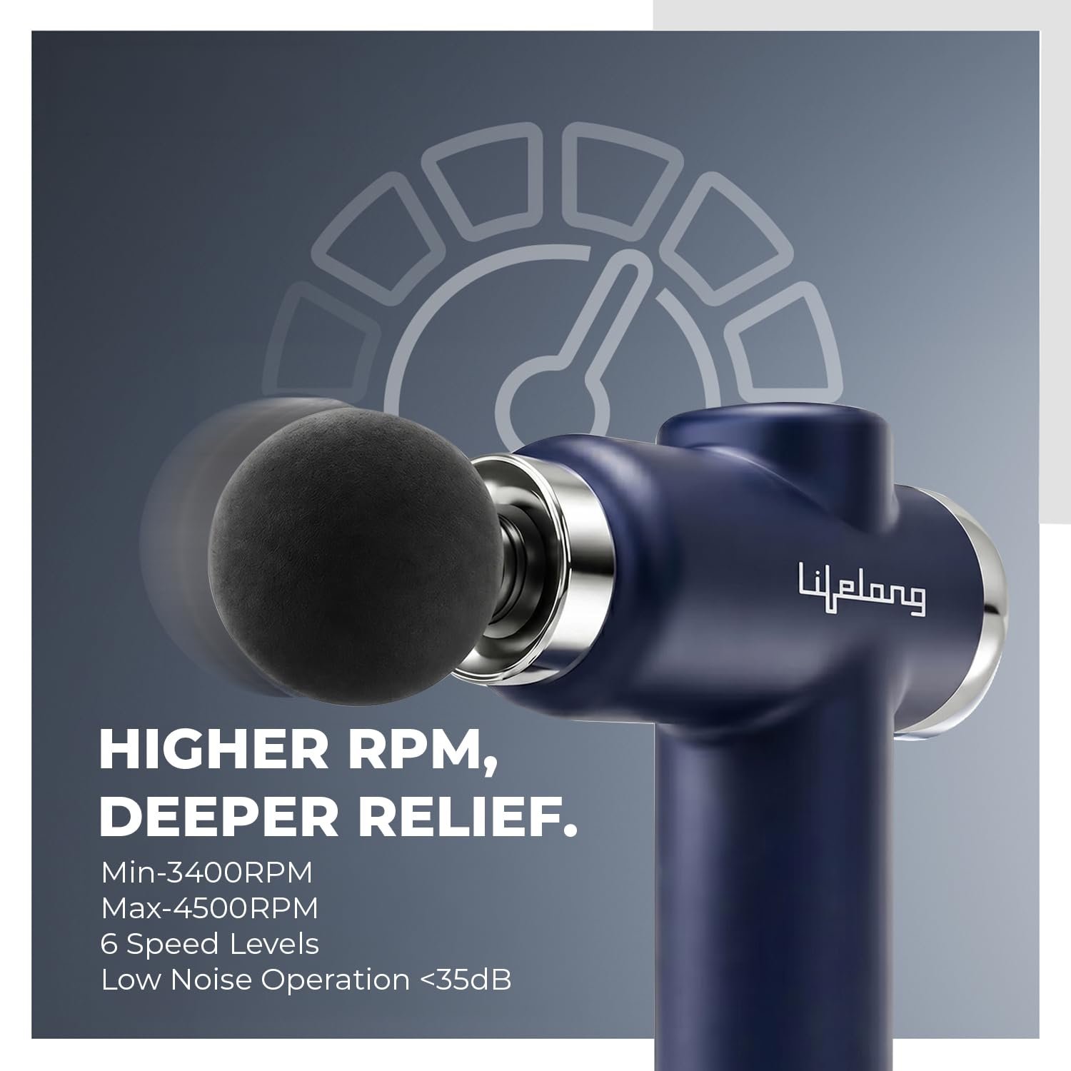 Lifelong Gun Massager for Pain Relief – 8 Massage Heads - Image 4