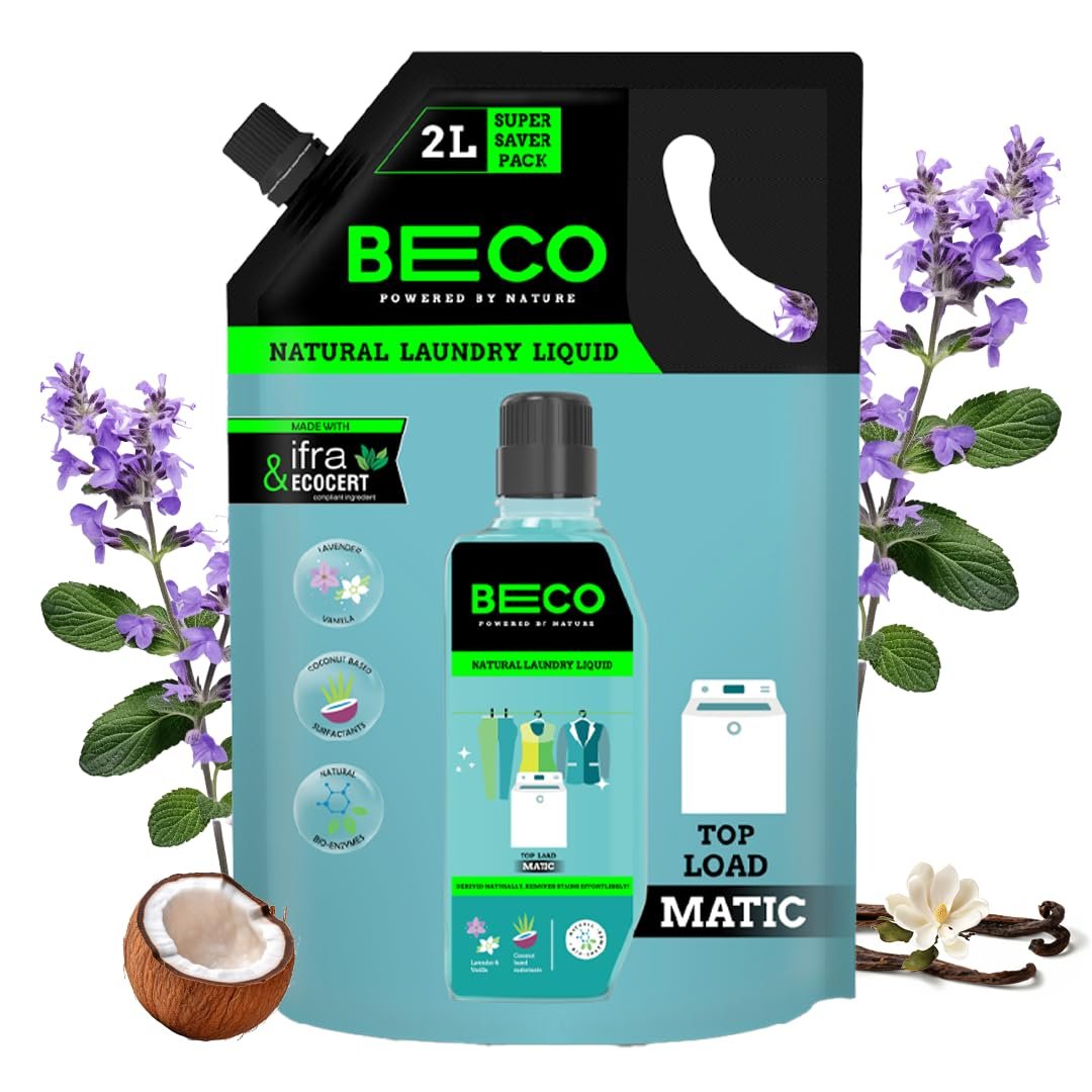 Beco Natural Liquid Detergent Top Load - 2L Refill Pack