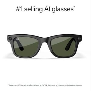 Ray-Ban Meta (Gen 1), Wayfarer, Large Shiny Black | Smart AI Glasses for Men, Women