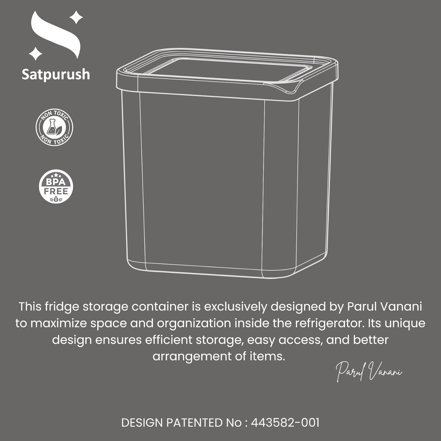Fridge Storage Containers for Vegetables – 1200 ml (Pack of 6) - Image 6