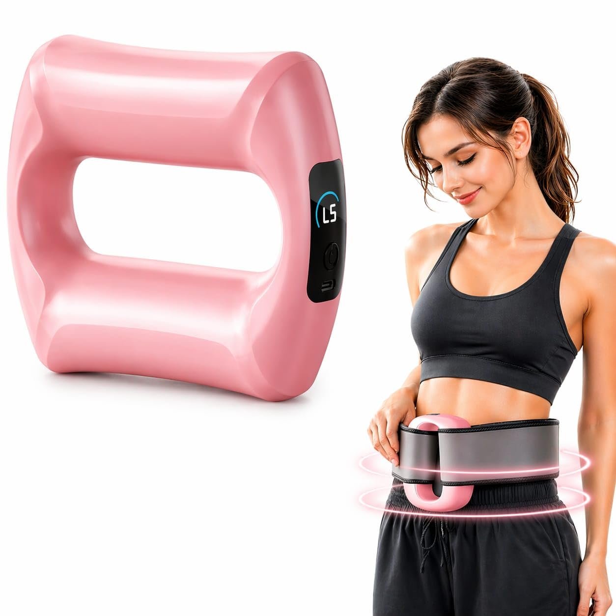 ZNUJ Multifunctional Full-Body Fascial Ring Massager, Deep Tissue Vibrations, High-Frequency Vibration, Adjustable Massage Modes, Portable Electric Fascia Blaster for Muscle Knot Recovery & Relaxation