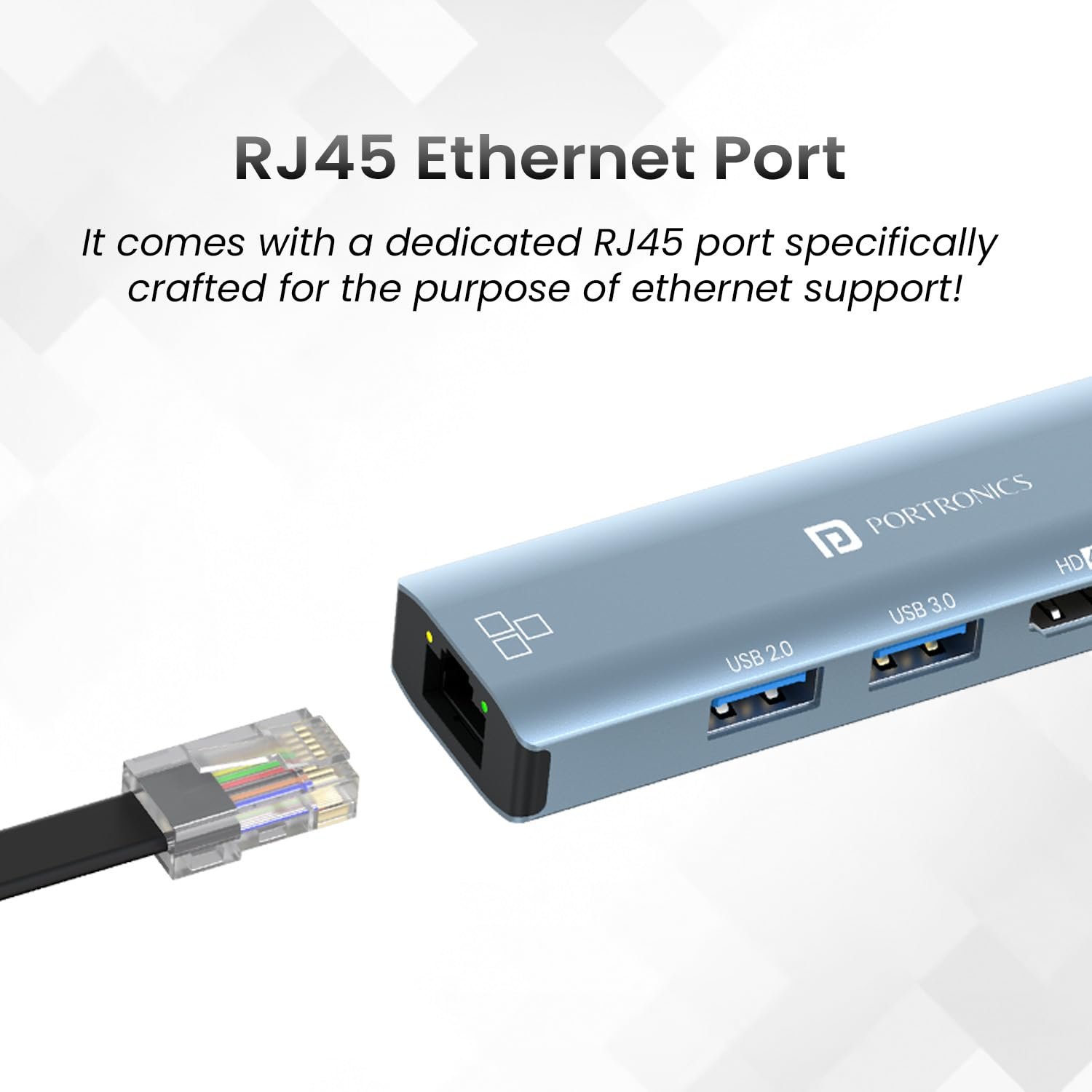 Portronics Mport 51 5-in-1 Type C HUB/Docking Station with RJ 45 Ethernet Port - Image 5