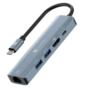 Portronics Mport 51 5-in-1 Type C HUB/Docking Station with RJ 45 Ethernet Port