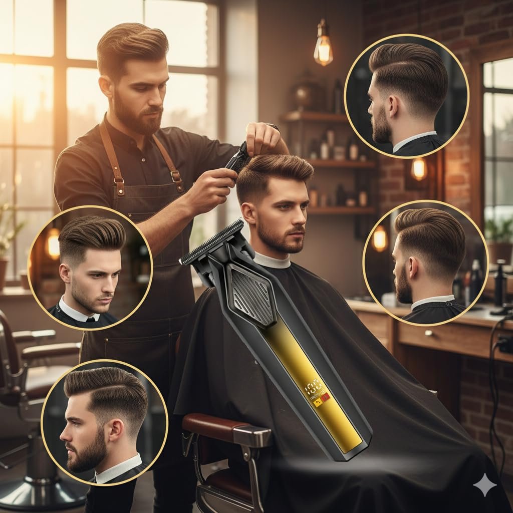 Drumstone (ππ ππππ«π¬ π°ππ«π«ππ§ππ²) Professional Menβs Hair Clipper β Electric Barber Trimmer Hair Cutting Machine - Image 3