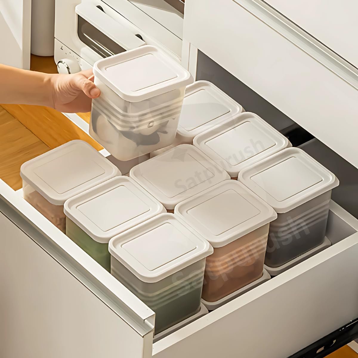 Fridge Storage Containers for Vegetables – 1200 ml (Pack of 6) - Image 9