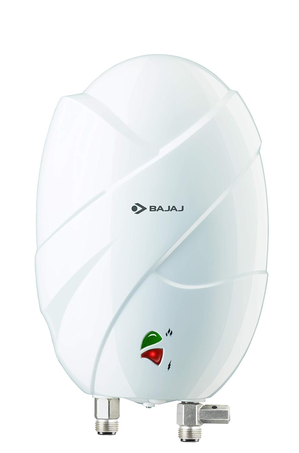 Bajaj Flora Water Heater with Thermoplastic Outer Body, 3 Litres, 4.5 KW, Fire Retardant Cable, ISI Certification, Neon Indicator, Elegant Body Shell