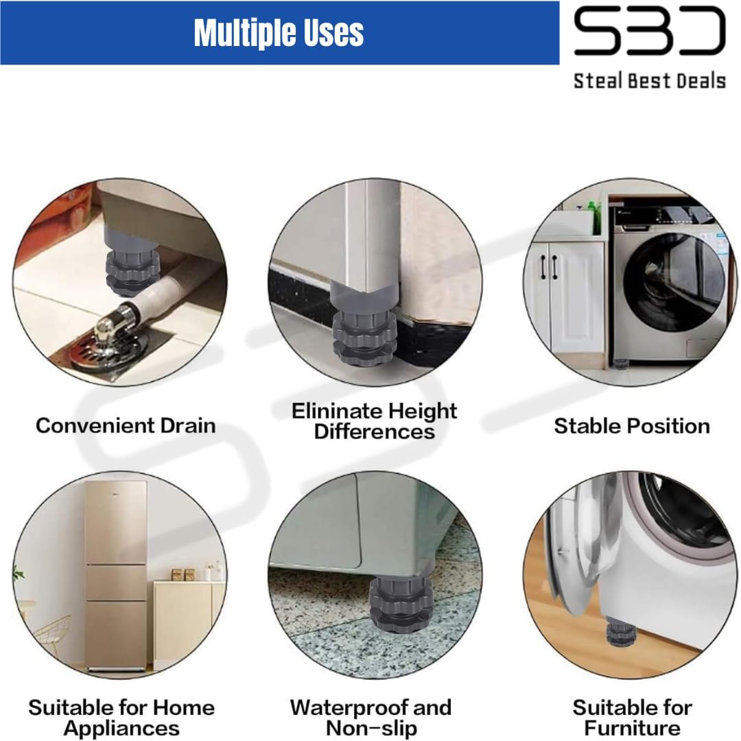 SBD Anti Vibration Pads for Washing Machine | Washing Machine Feet Pads (Regular) - Image 2