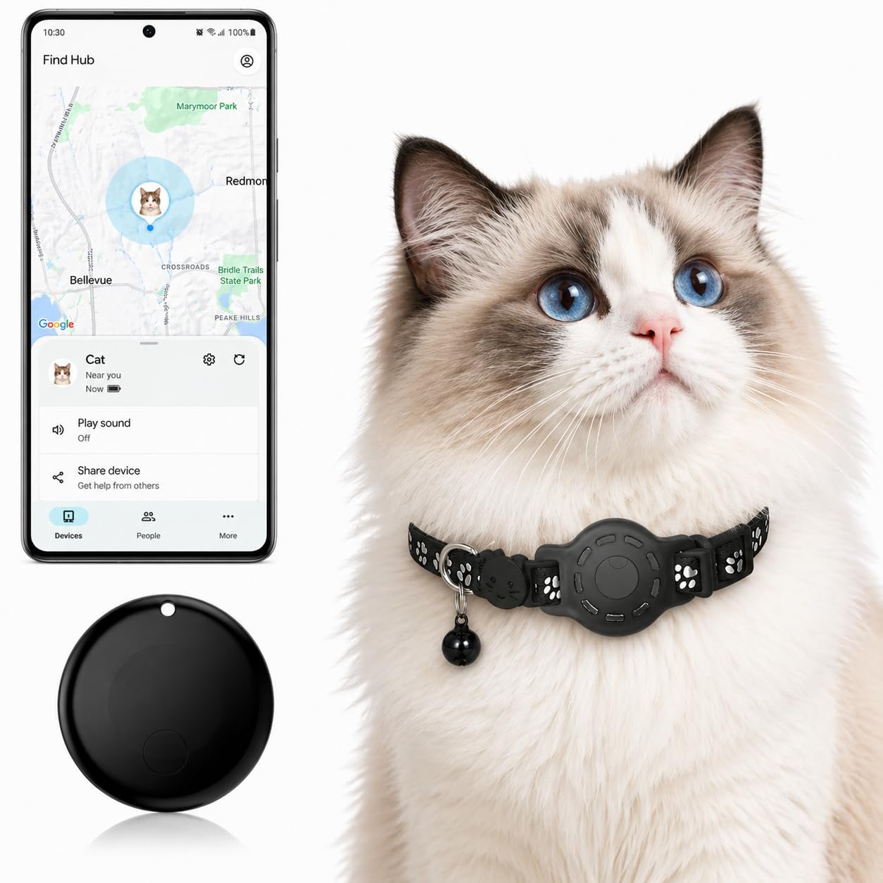 Smart Cat GPS Collar - Waterproof Pet Tracker
