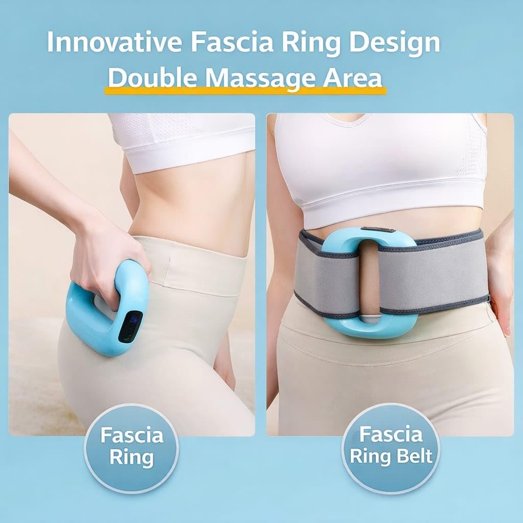 ZNUJ Multifunctional Full-Body Fascial Ring Massager, Deep Tissue Vibrations, High-Frequency Vibration, Adjustable Massage Modes, Portable Electric Fascia Blaster for Muscle Knot Recovery & Relaxation - Image 9