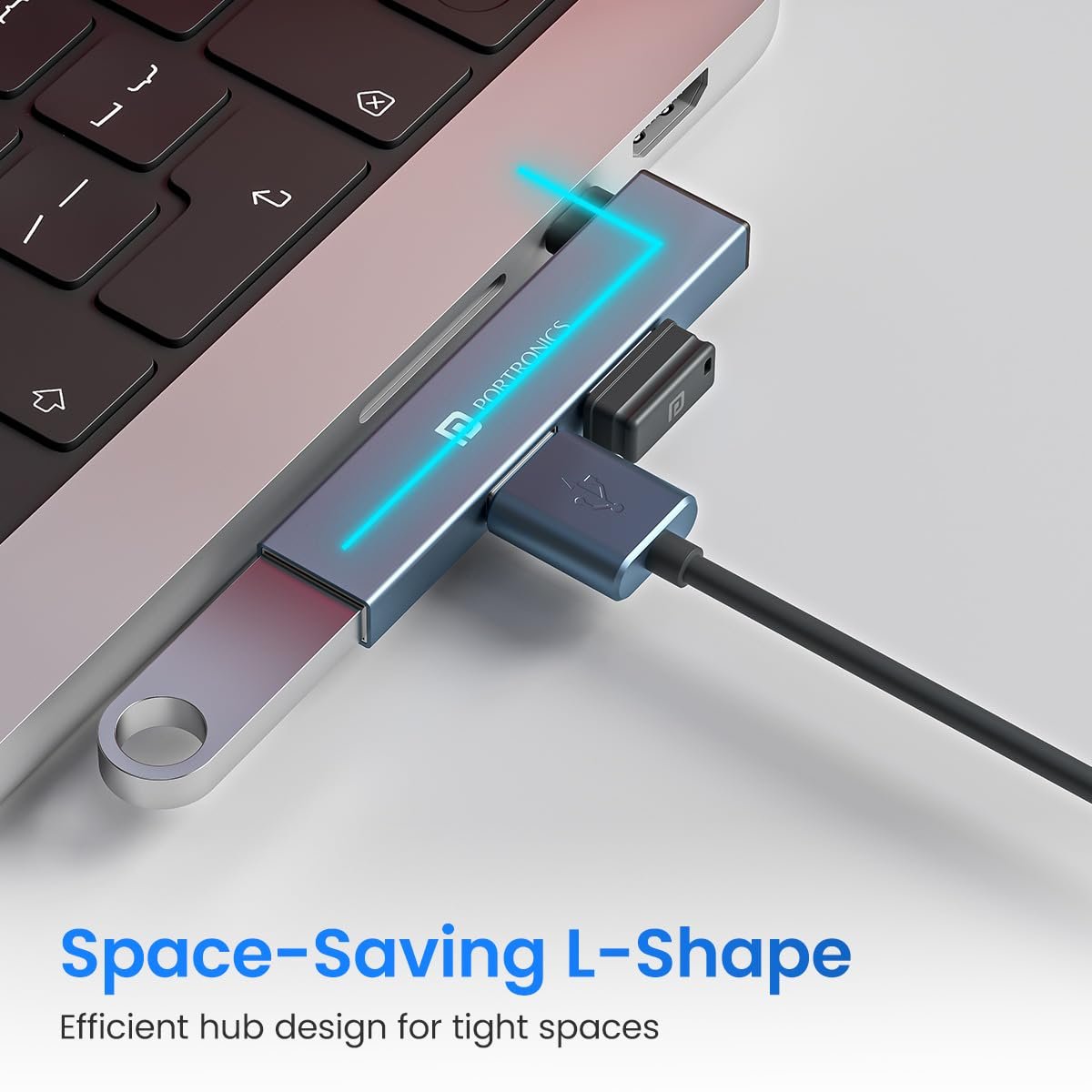 Portronics Mport Mino A USB 3.0 Hub Dock (3-in-1) with USB 3.0 Super Speed - Image 3