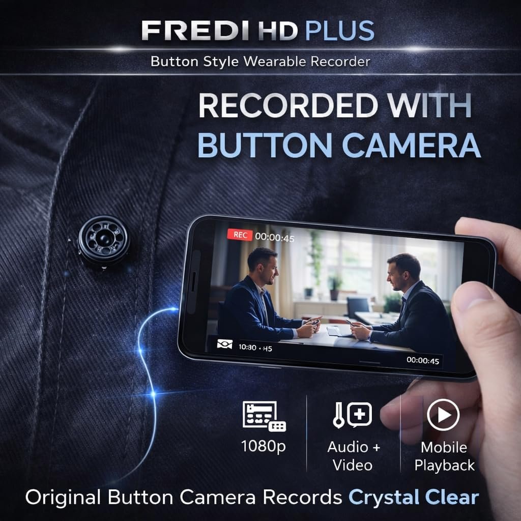 FREDI HD PLUS Button Wearable Mini Camera - Image 5
