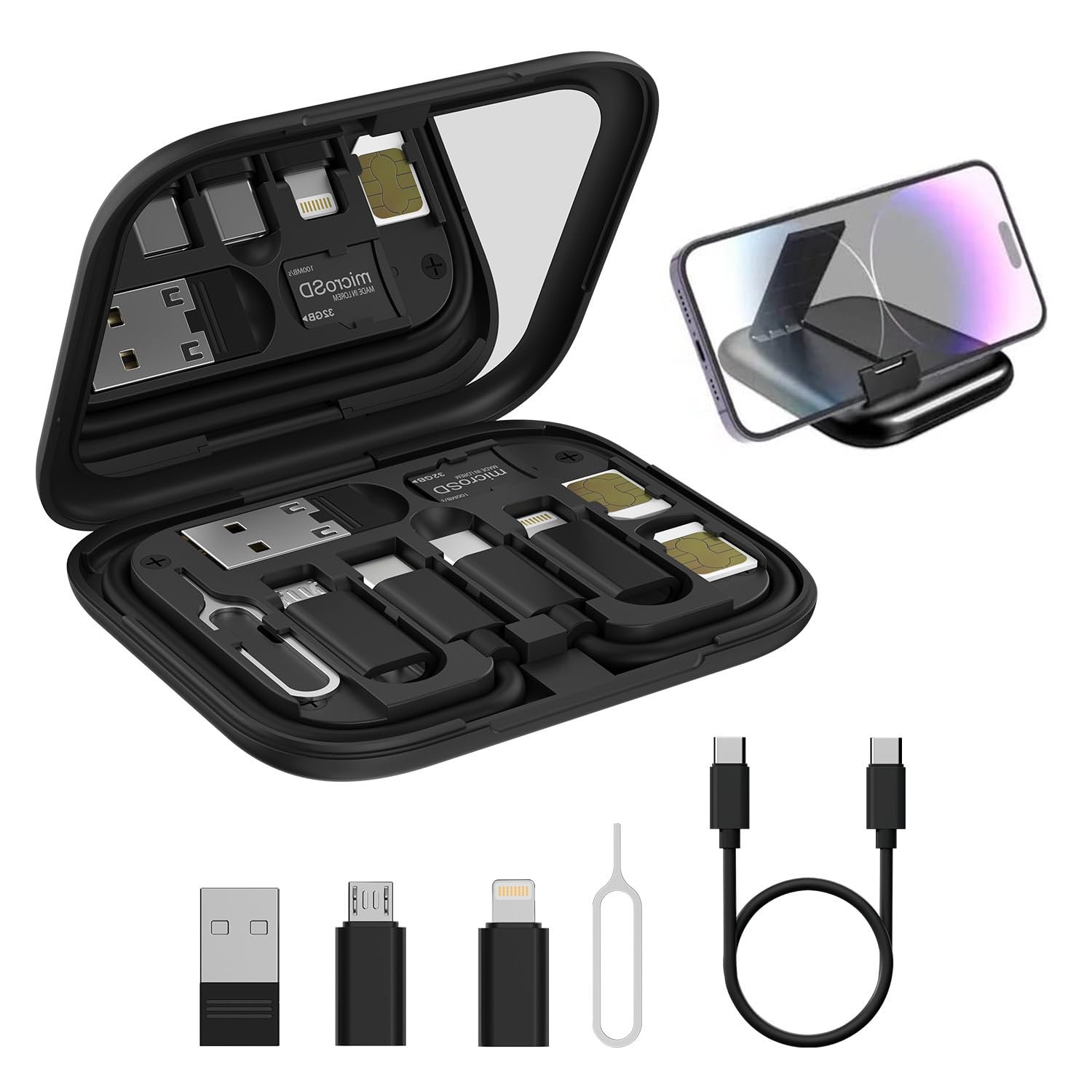 Portronics Snapcase 60W Multifunctional Fast Charging Data Cable Kit