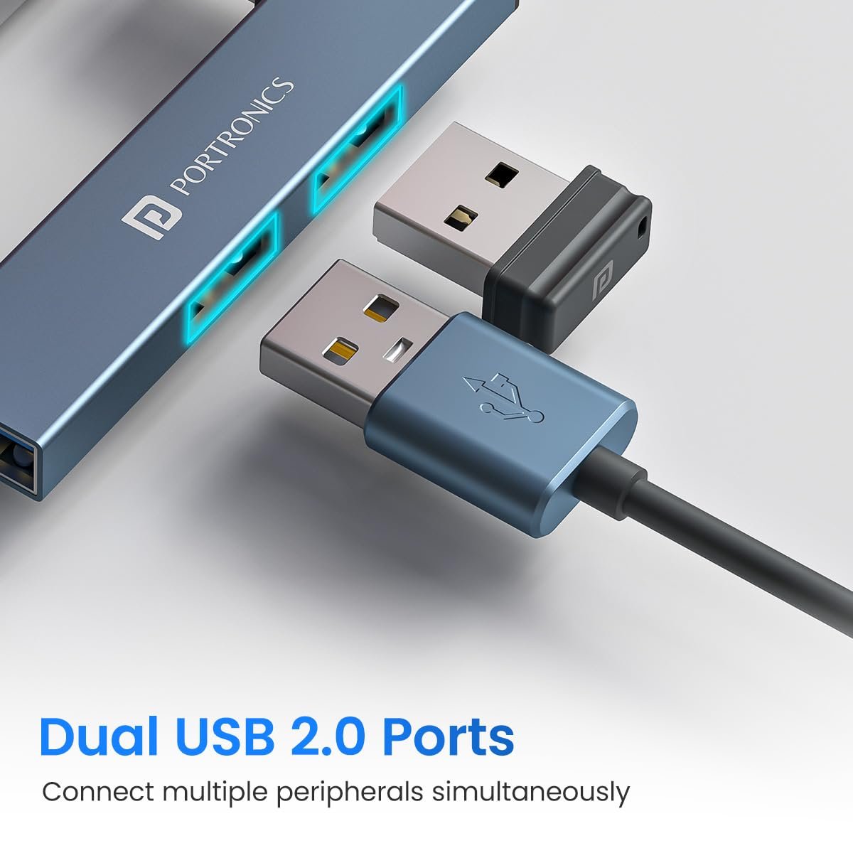 Portronics Mport Mino A USB 3.0 Hub Dock (3-in-1) with USB 3.0 Super Speed - Image 2