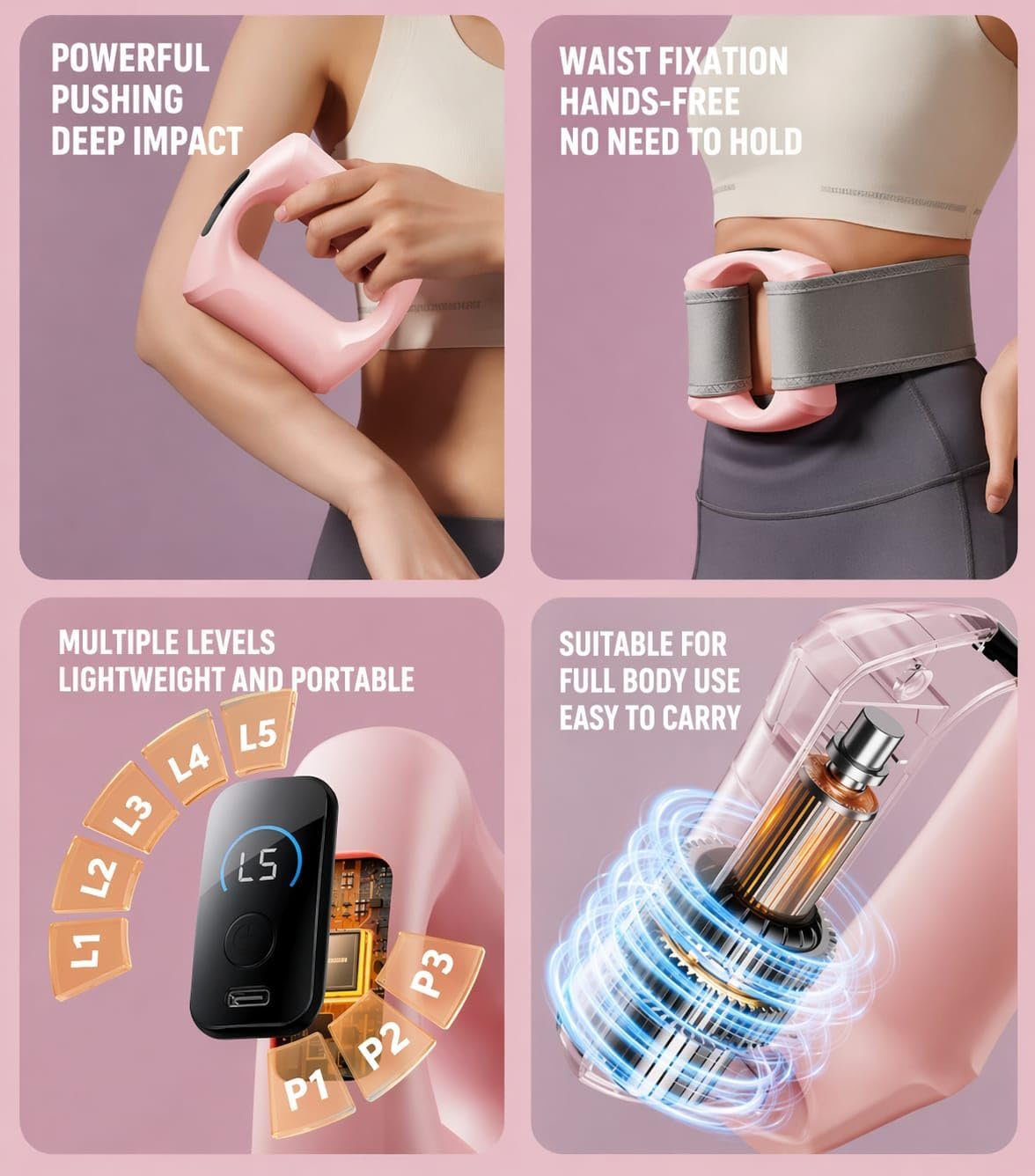 ZNUJ Multifunctional Full-Body Fascial Ring Massager, Deep Tissue Vibrations, High-Frequency Vibration, Adjustable Massage Modes, Portable Electric Fascia Blaster for Muscle Knot Recovery & Relaxation - Image 6