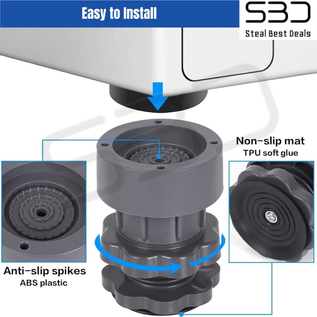 SBD Anti Vibration Pads for Washing Machine | Washing Machine Feet Pads (Regular) - Image 3