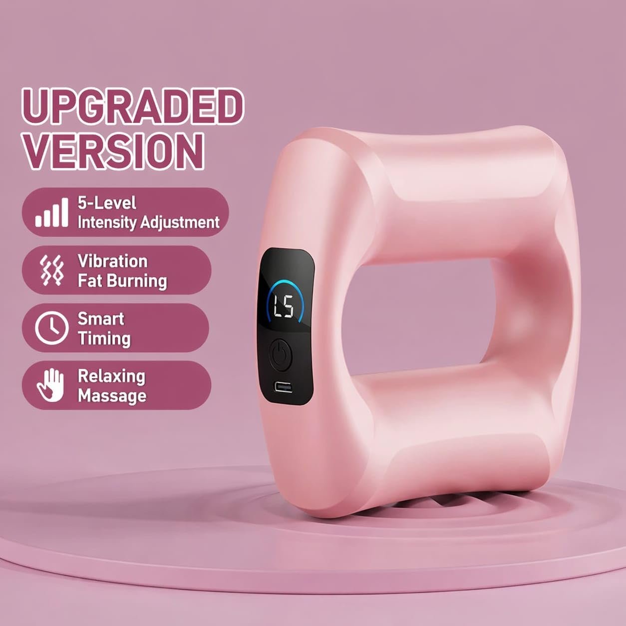 ZNUJ Multifunctional Full-Body Fascial Ring Massager, Deep Tissue Vibrations, High-Frequency Vibration, Adjustable Massage Modes, Portable Electric Fascia Blaster for Muscle Knot Recovery & Relaxation - Image 2