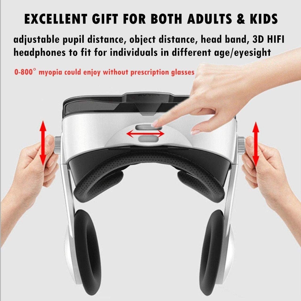 Lapras ๐๐ ๐๐๐๐ซ๐ฌ ๐๐ฎ๐๐ซ๐๐ง๐ญ๐๐ 3D Virtual Reality Goggles Headset with Over Ear HiFi Headphones, immersive Video and Gaming Headset - Image 4