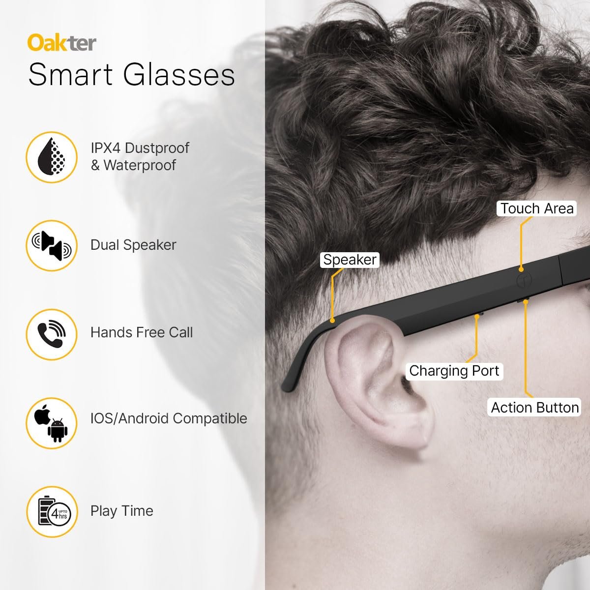 OAKTER Smart Glasses with Wireless Bluetooth - Image 6