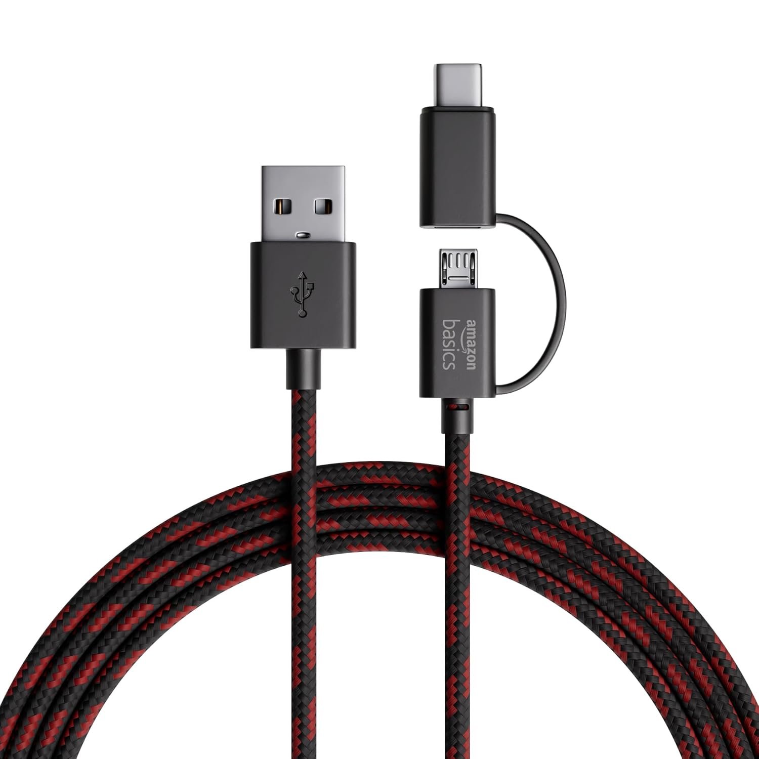 amazon basics 2-in-1 Type-C and Micro USB Braided Cable - Image 2