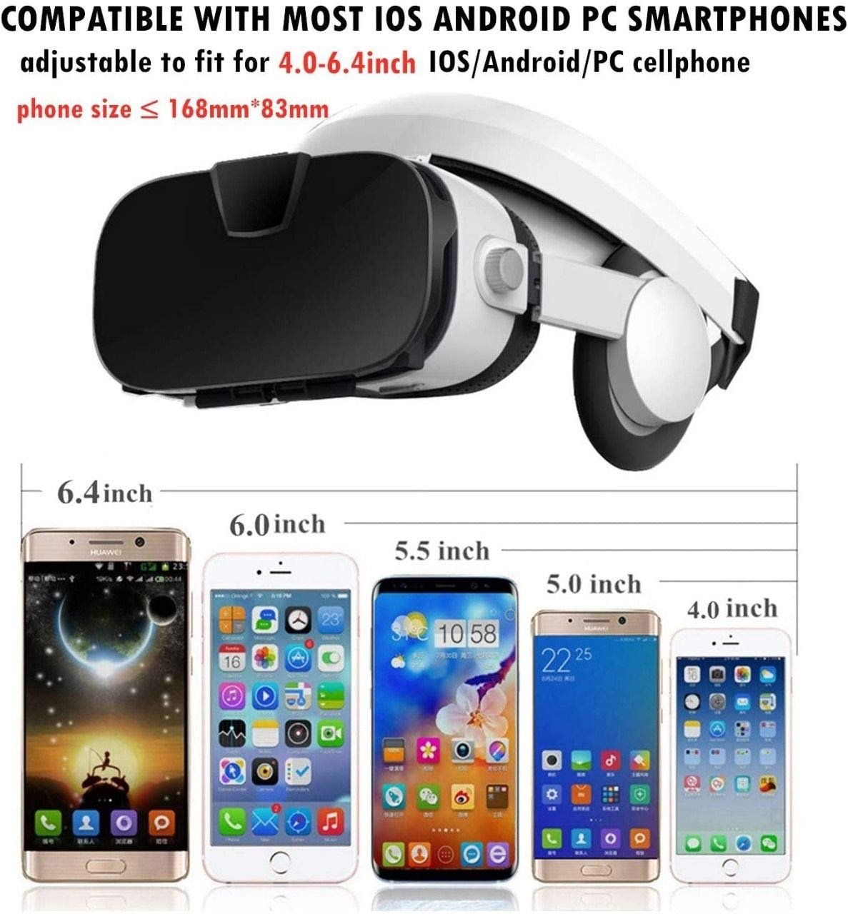 Lapras ๐๐ ๐๐๐๐ซ๐ฌ ๐๐ฎ๐๐ซ๐๐ง๐ญ๐๐ 3D Virtual Reality Goggles Headset with Over Ear HiFi Headphones, immersive Video and Gaming Headset - Image 6