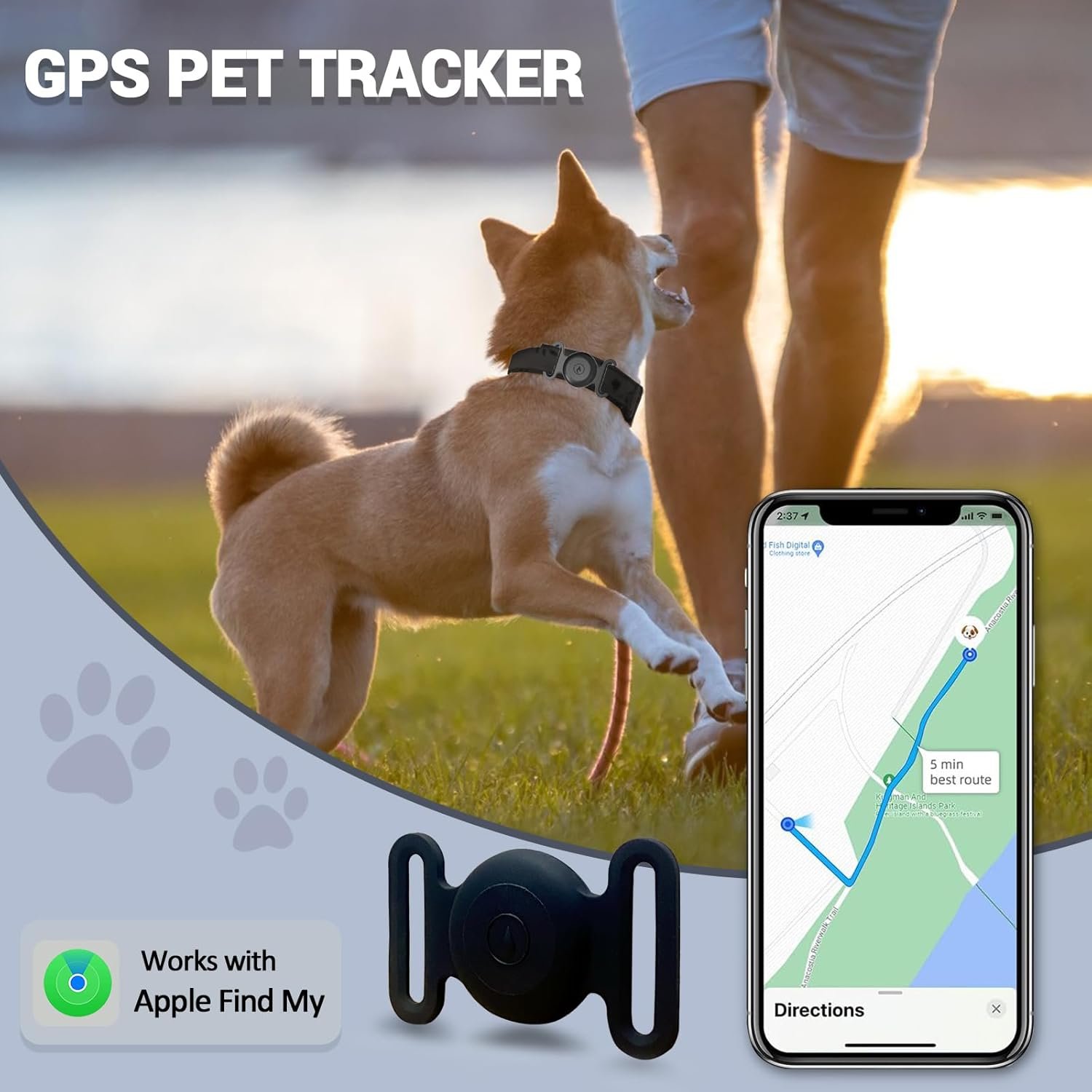 GPS Tracker for Dogs, Mini GPS Cat Tracker - Image 2