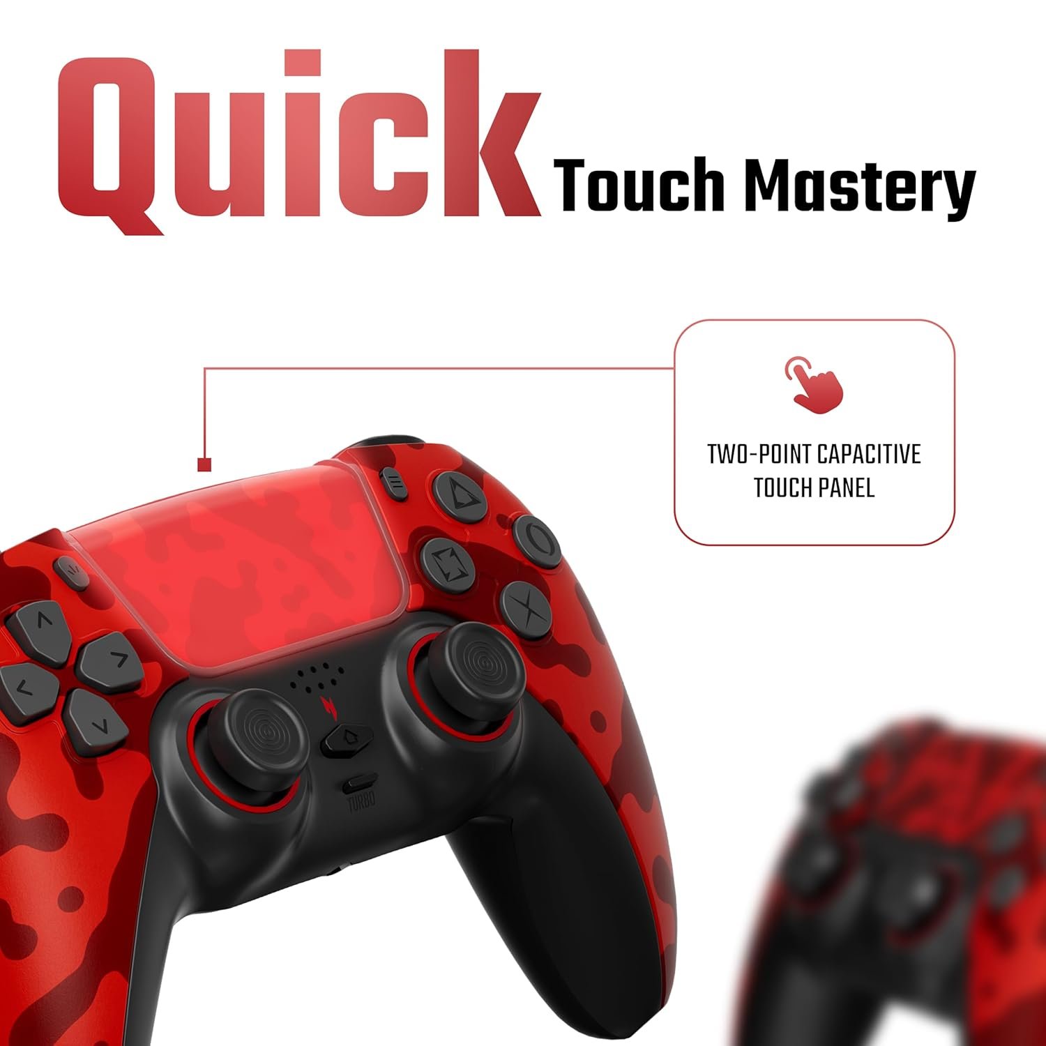 acer Nitro Katana NT-02 Wireless Multi-Platform Game Controller | Bluetooth 5.3 | Touchpad & Built-in Speaker | Dual Vibration | MR/ML Programmable Buttons | Hall Triggers | Switch/PC/Android/iOS/PS4 - Image 5